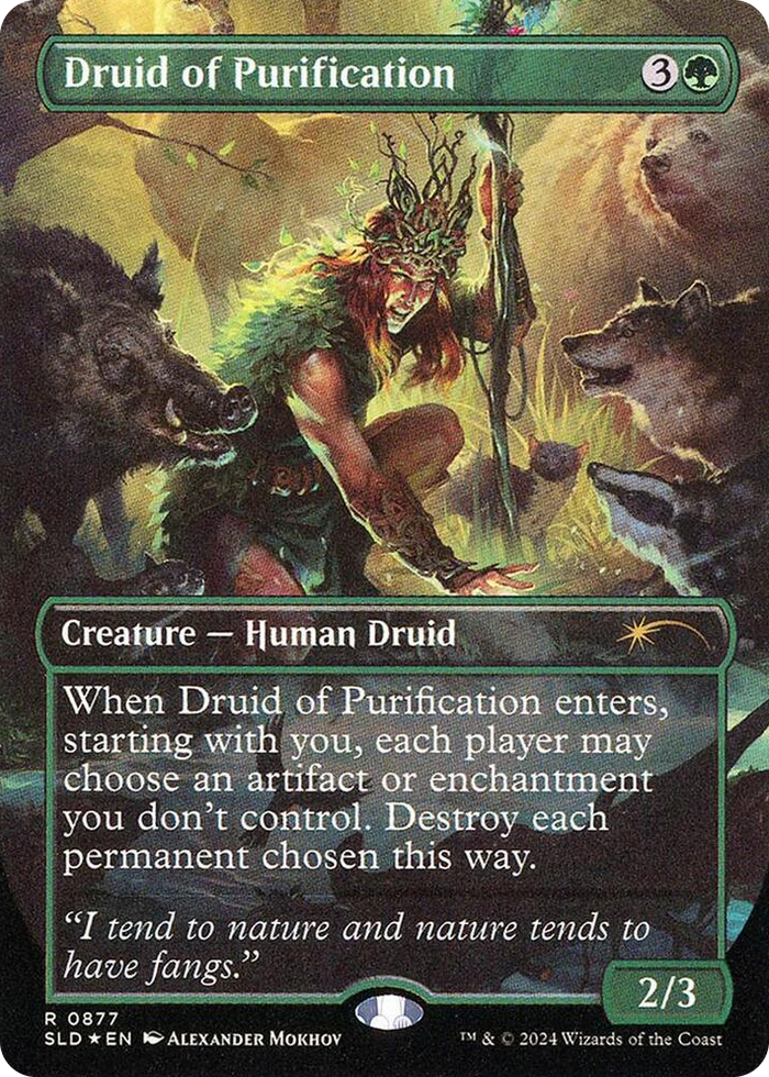 Druid of Purification (Rainbow Foil) #877 R - Secret Lair Drop Series Pokemon card