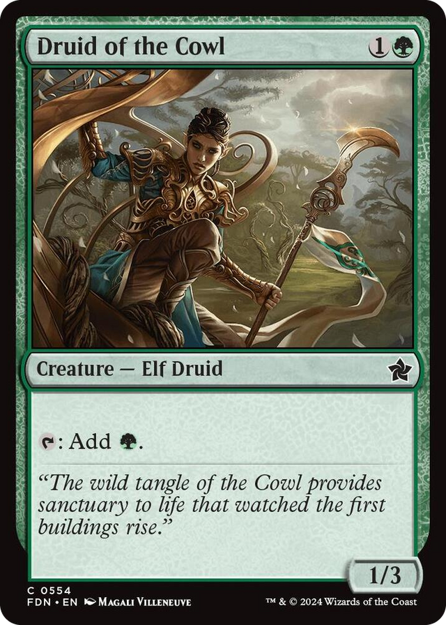 0554 Druid of the Cowl C Foundations