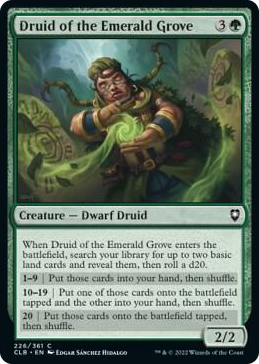 Druid of the Emerald Grove #226 C - Commander Legends: Battle for Baldur's Gate Pokemon card