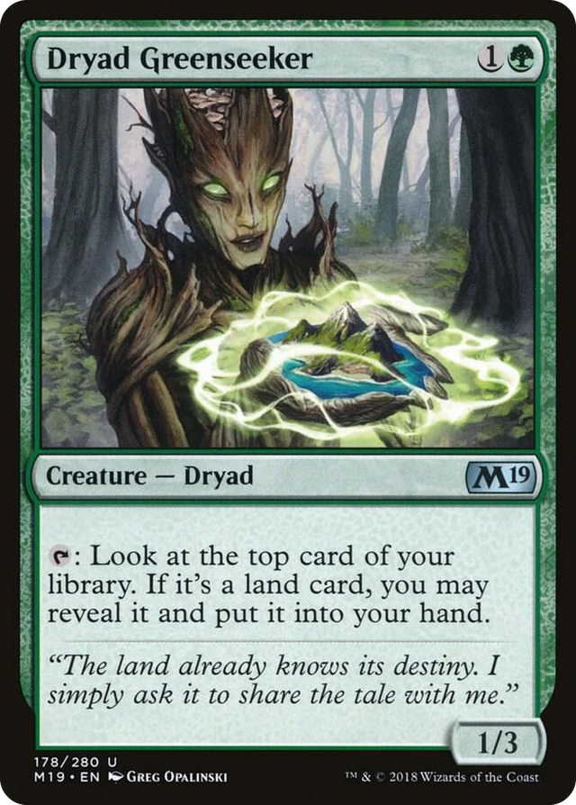 0178 Dryad Greenseeker U Core Set 2019