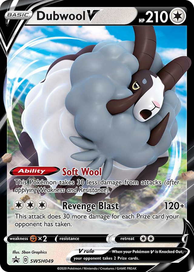 0049 Dubwool V - SWSH049 Promo Sword & Shield Promo Cards