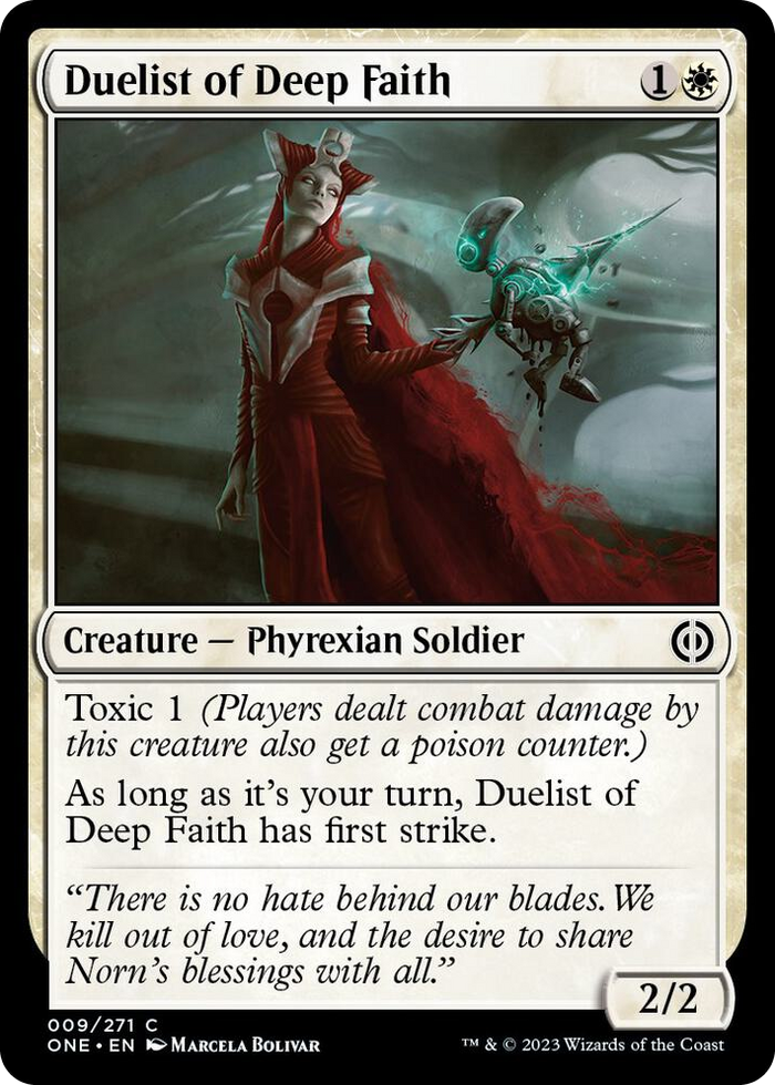 Duelist of Deep Faith #9 C - Phyrexia: All Will Be One Pokemon card