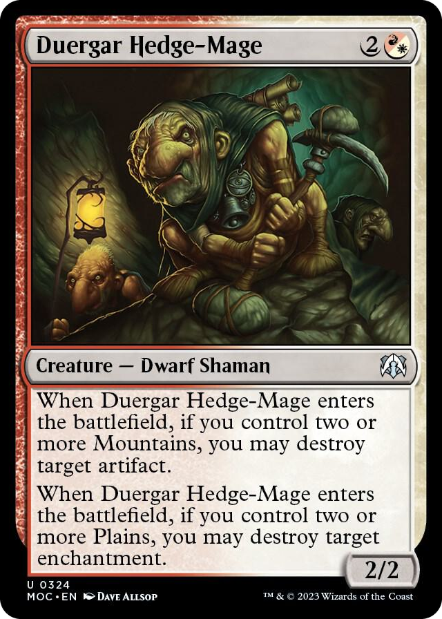 0324 Duergar Hedge-Mage U Commander: March of the Machine