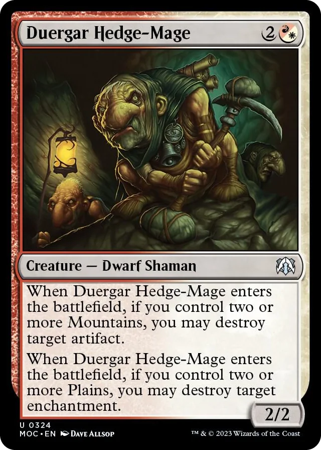 0324 Duergar Hedge-Mage U Commander: March of the Machine