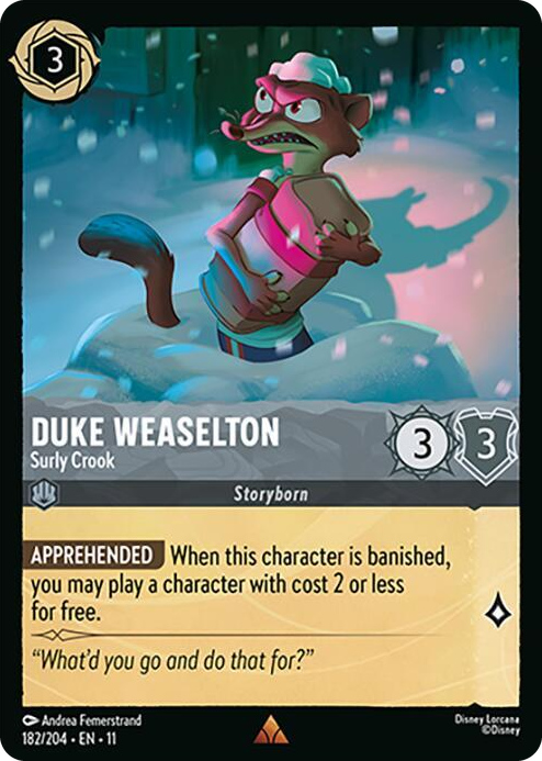 0182 Duke Weaselton - Surly Crook Rare Winterspell