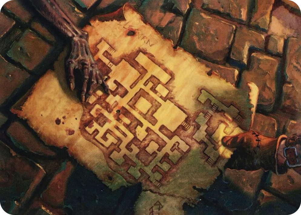 0057 Dungeon Map Art Card S Art Series: Adventures in the Forgotten Realms