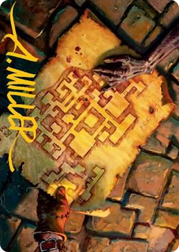 0057 Dungeon Map Art Card (Gold-Stamped Signature) S Art Series: Adventures in the Forgotten Realms
