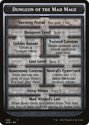 0020 Dungeon of the Mad Mage // Tomb of Annihilation Double-Sided Token T Adventures in the Forgotten Realms