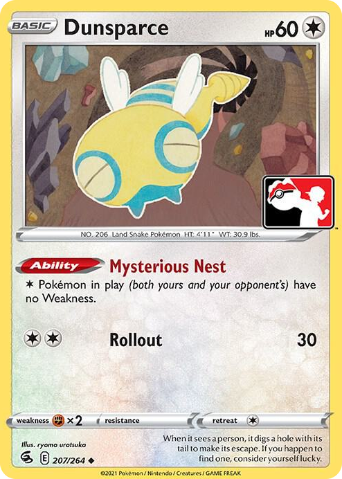 0207 Dunsparce Uncommon Prize Pack Series Cards