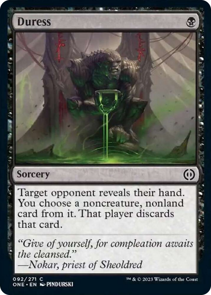 Duress #92 C - Phyrexia: All Will Be One Pokemon card