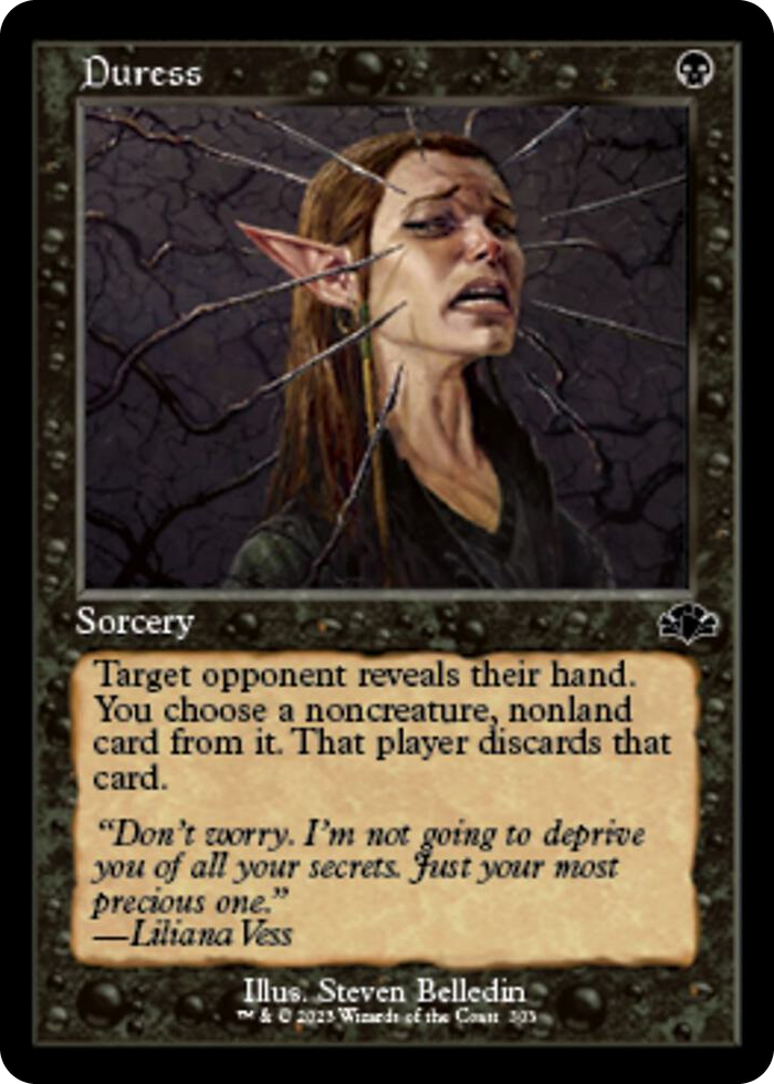 Duress (Retro Frame) #303 C - Dominaria Remastered Pokemon card
