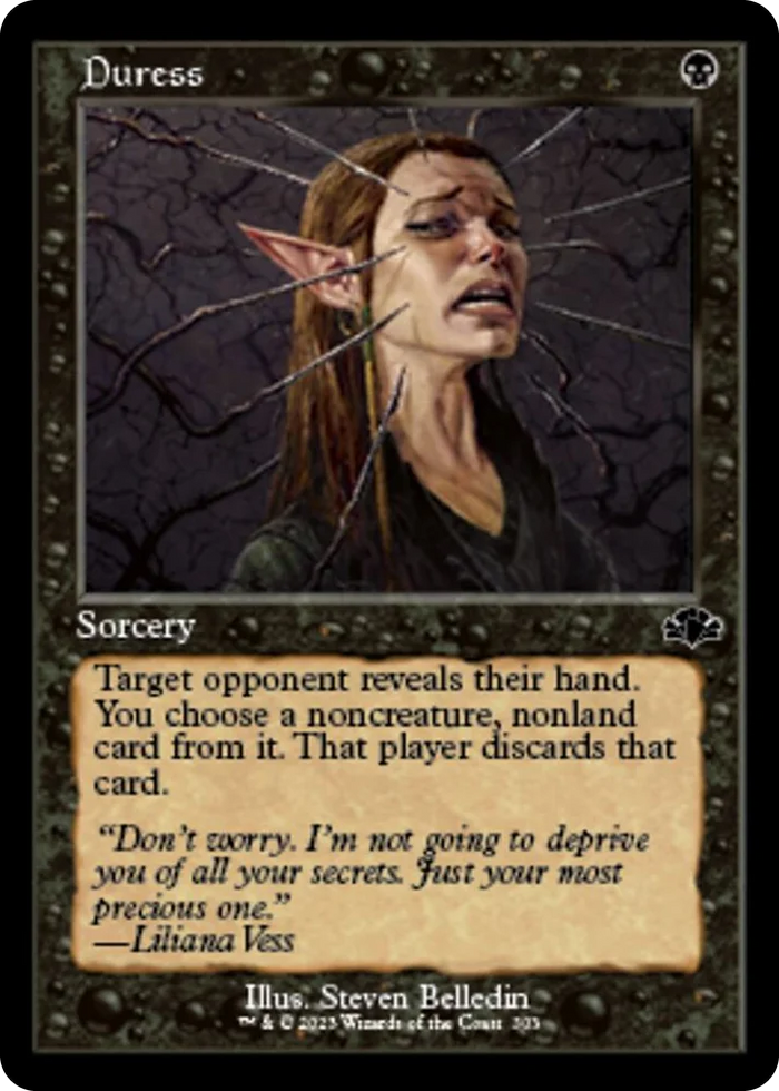 0303 Duress (Retro Frame) C Dominaria Remastered