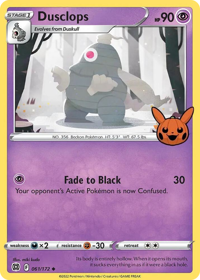 0061 Dusclops Promo Trick or Trade BOOster Bundle