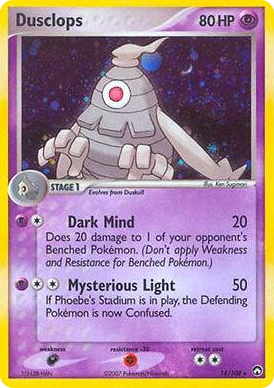 0014 Dusclops - 14/108 (EX Power Keepers) Holo Rare Deck Exclusives