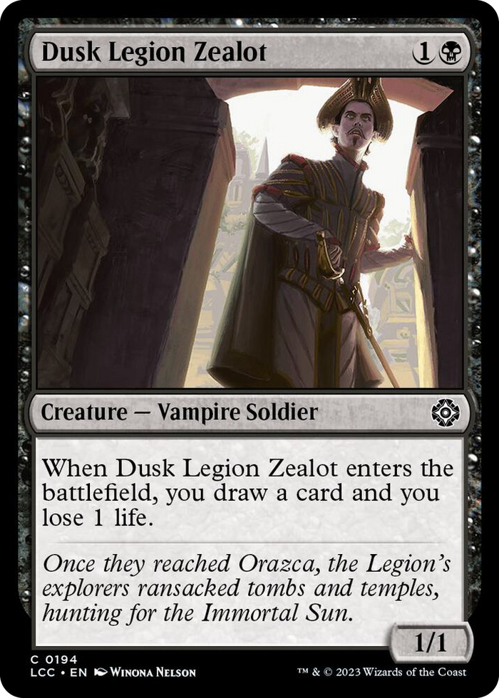 Dusk Legion Zealot #194 C - Commander: The Lost Caverns of Ixalan Pokemon card