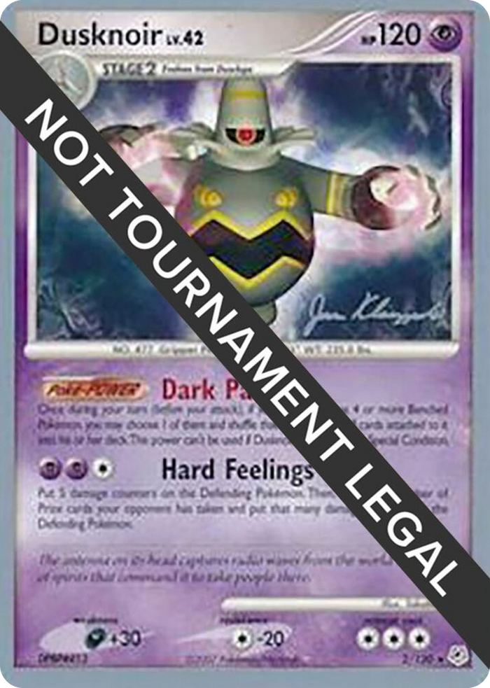 0002 Dusknoir - 2008 (Jason Klaczynski) Holo Rare World Championship Decks