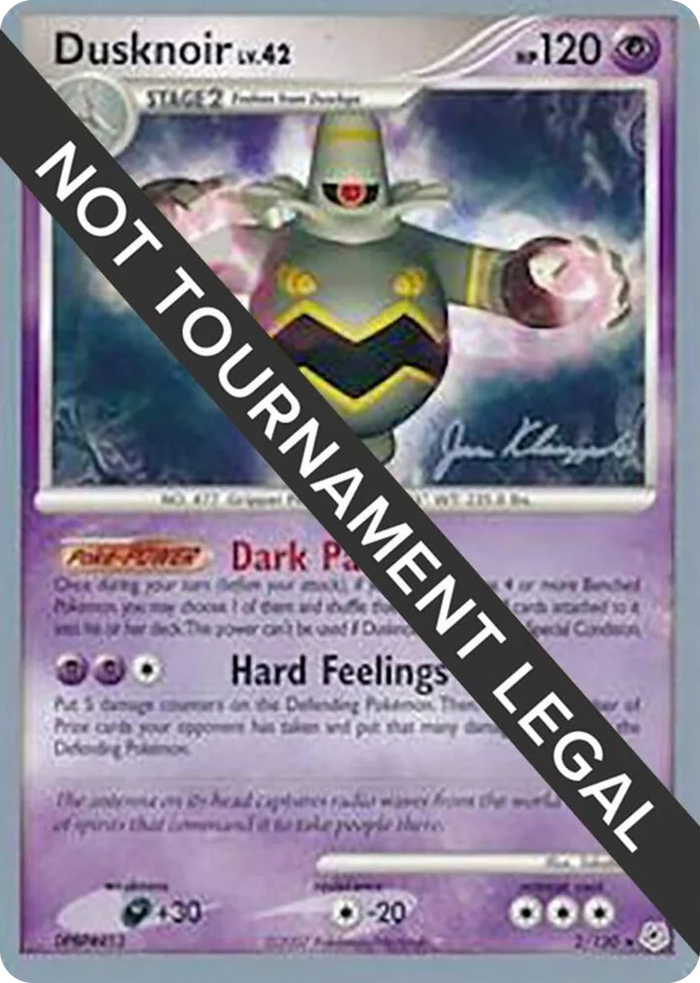 0002 Dusknoir - 2008 (Jason Klaczynski) Holo Rare World Championship Decks