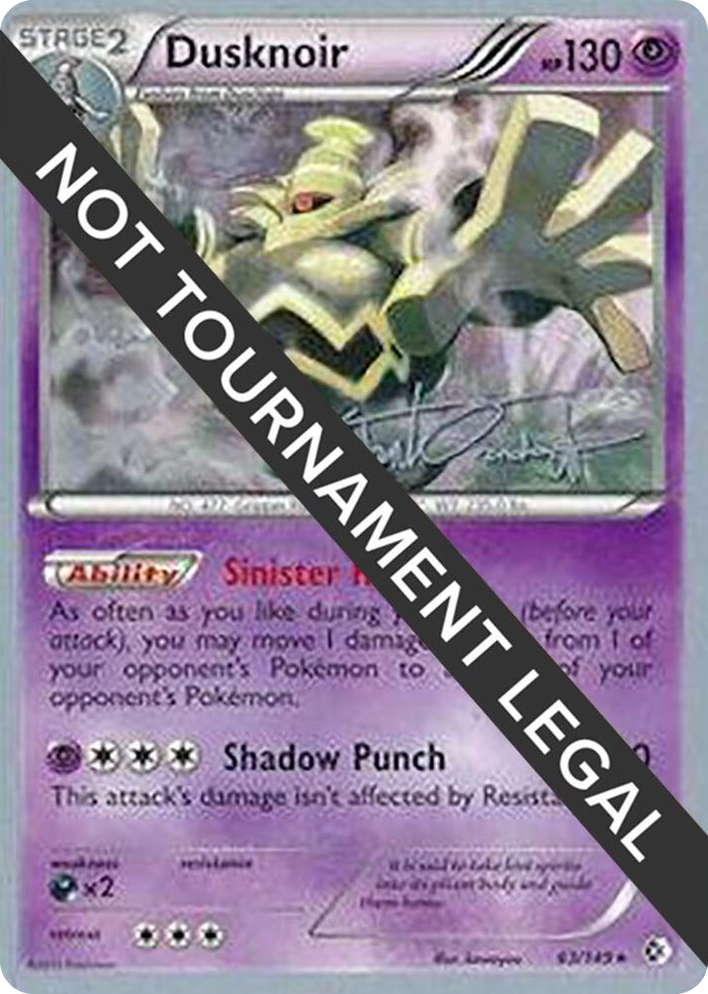 0063 Dusknoir - 2014 (Trent Orndorff) Holo Rare World Championship Decks