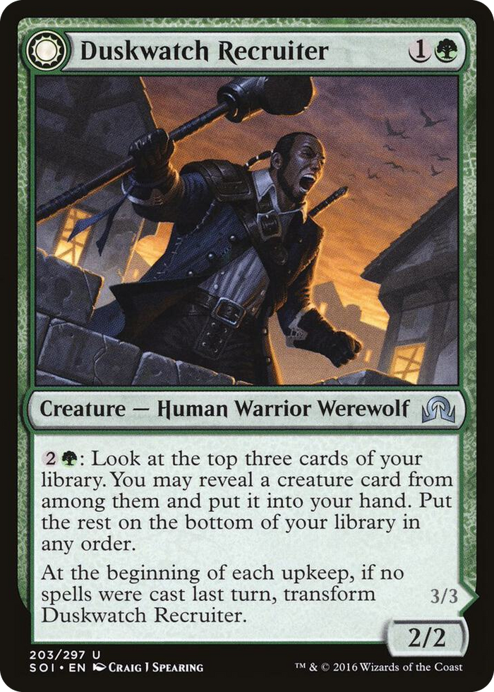 Duskwatch Recruiter #203 U - Shadows over Innistrad Pokemon card