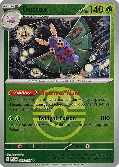 0015 Dustox - 015/217 (Love Ball) Uncommon Ascended Heroes