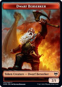 0012 Dwarf Berserker // Spirit Double-Sided Token T Kaldheim