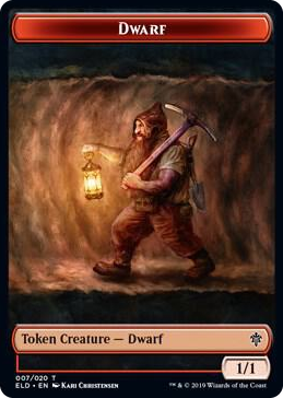 0007 Dwarf // Food (017) Double-Sided Token T Throne of Eldraine