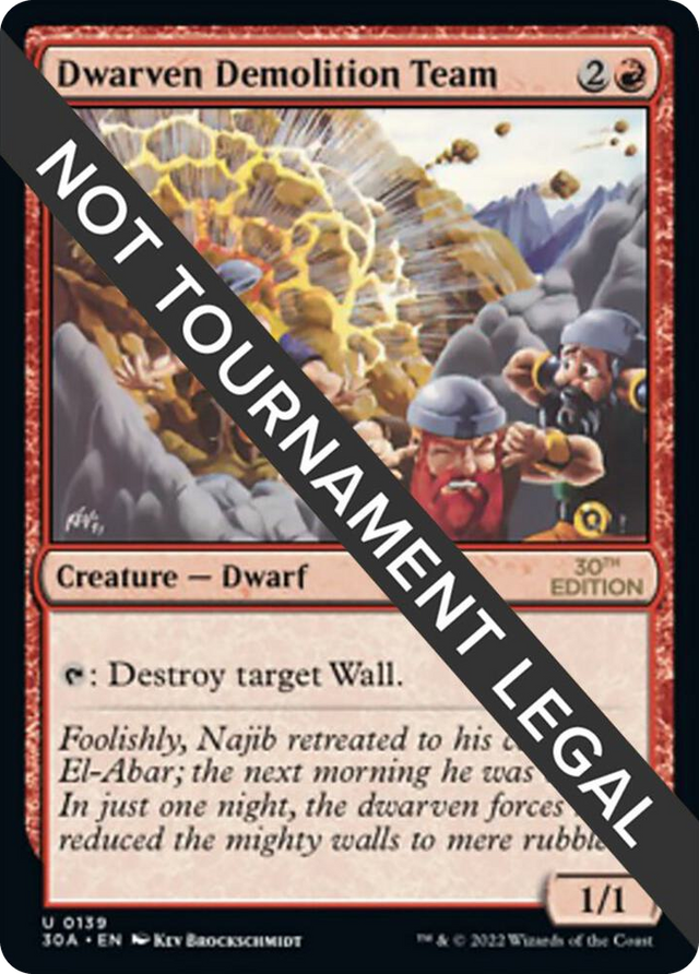 0139 Dwarven Demolition Team U 30th Anniversary Edition