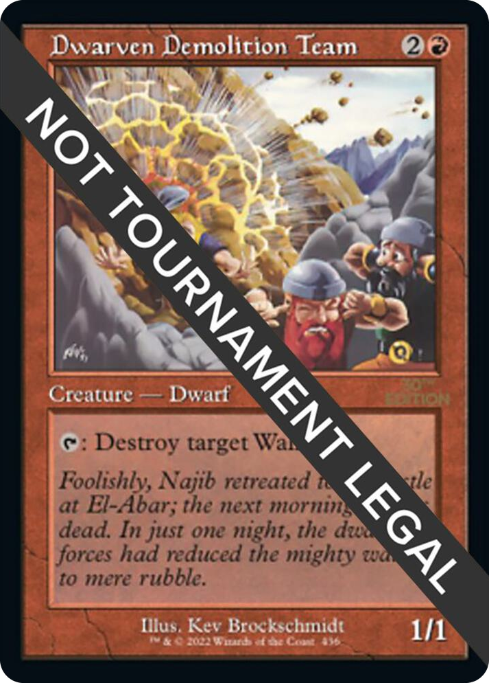 0436 Dwarven Demolition Team (Retro Frame) U 30th Anniversary Edition