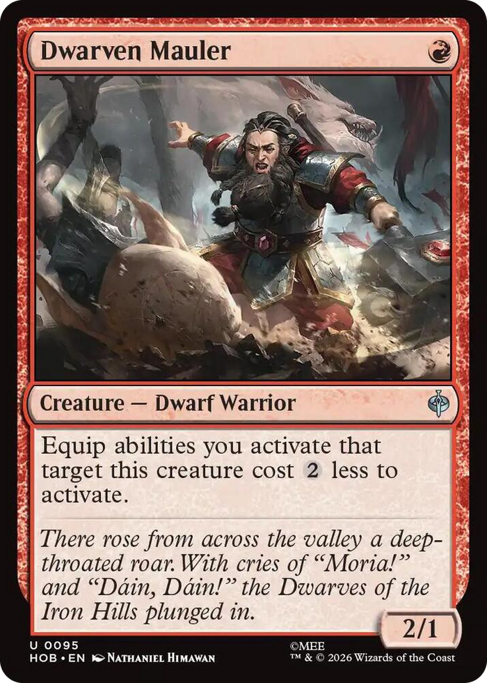 Dwarven Mauler #95 U - The Hobbit Pokemon card
