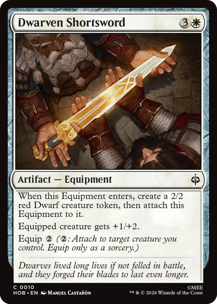 Dwarven Shortsword #10 C - The Hobbit Pokemon card