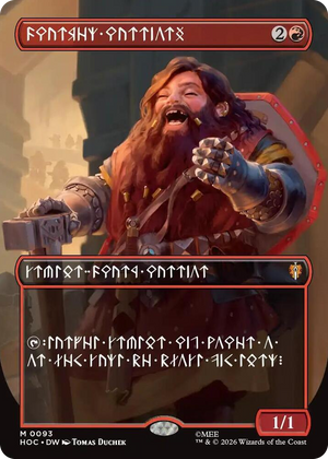 0093 Dwarven Warriors (Borderless) (Dwarvish) M The Hobbit: Eternal-Legal