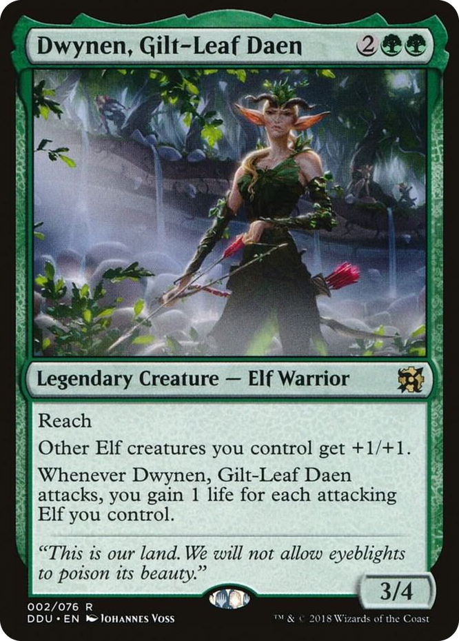 0002 Dwynen, Gilt-Leaf Daen R Duel Decks: Elves vs. Inventors