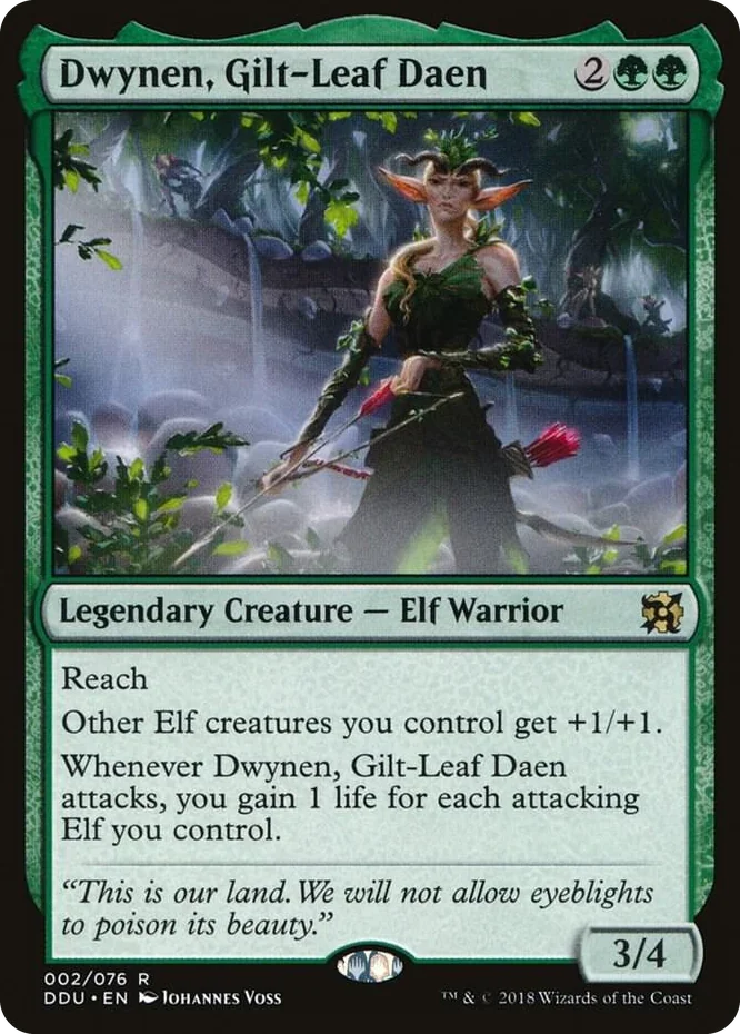 0002 Dwynen, Gilt-Leaf Daen R Duel Decks: Elves vs. Inventors