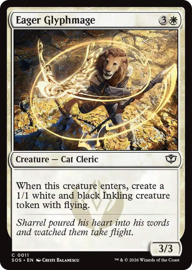 0011 Eager Glyphmage C Secrets of Strixhaven