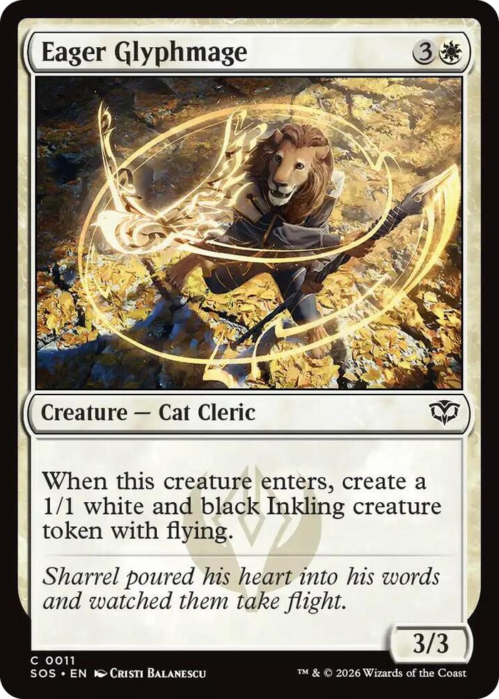 Eager Glyphmage #11 C - Secrets of Strixhaven Pokemon card