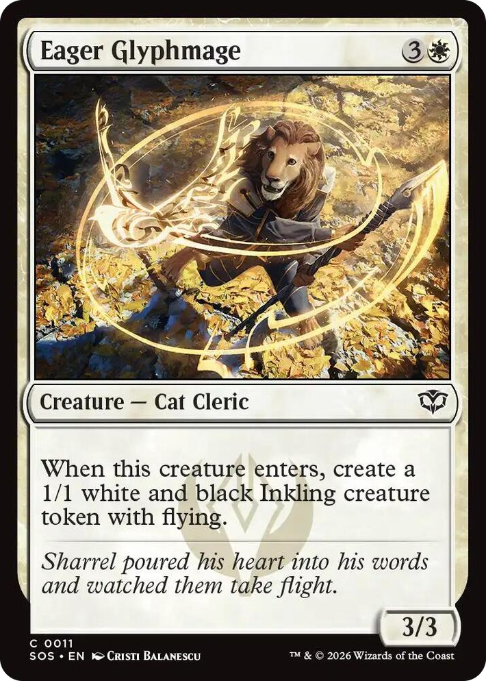 0011 Eager Glyphmage C Secrets of Strixhaven
