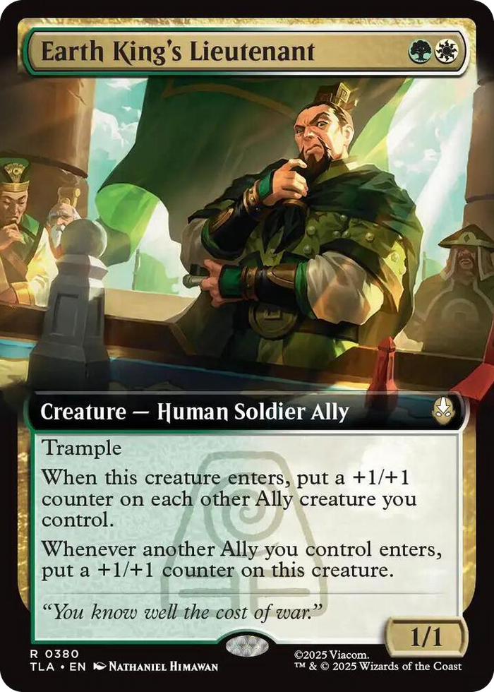 Earth King's Lieutenant (Extended Art) #380 R - The Last Airbender Pokemon card