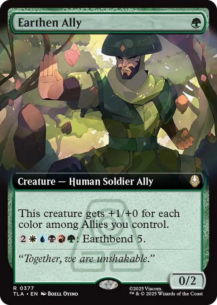 0377 Earthen Ally (Extended Art) R The Last Airbender
