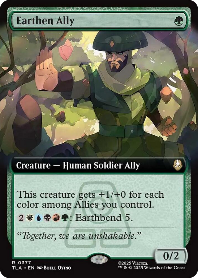 0377 Earthen Ally (Extended Art) R The Last Airbender