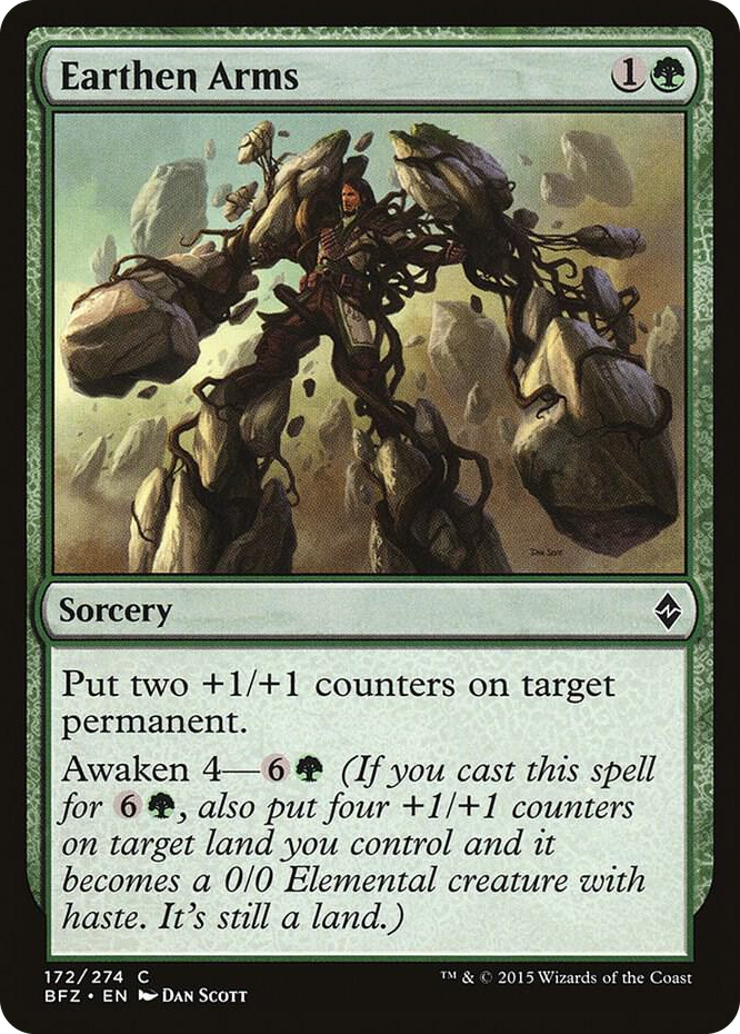 Earthen Arms #172 C - Battle for Zendikar Pokemon card