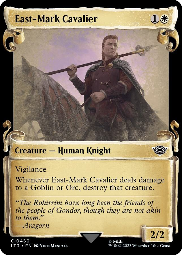 East-Mark Cavalier (Showcase Scrolls) #460 C - Universes Beyond: The Lord of the Rings: Tales of Middle-earth Pokemon card