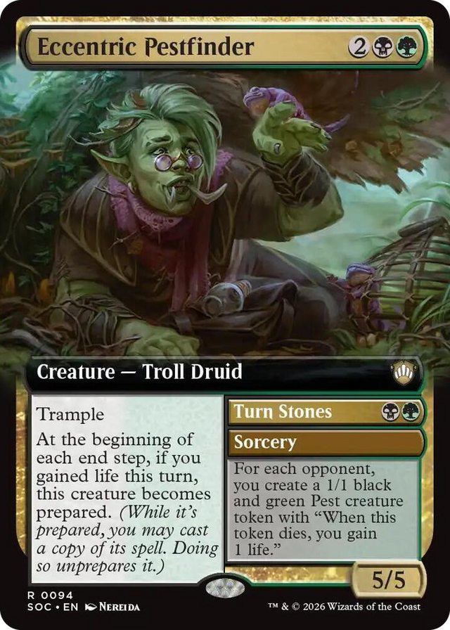 0094 Eccentric Pestfinder (Extended Art) R Commander: Secrets of Strixhaven