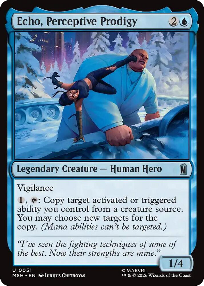 Echo, Perceptive Prodigy #51 U - Marvel Super Heroes Pokemon card