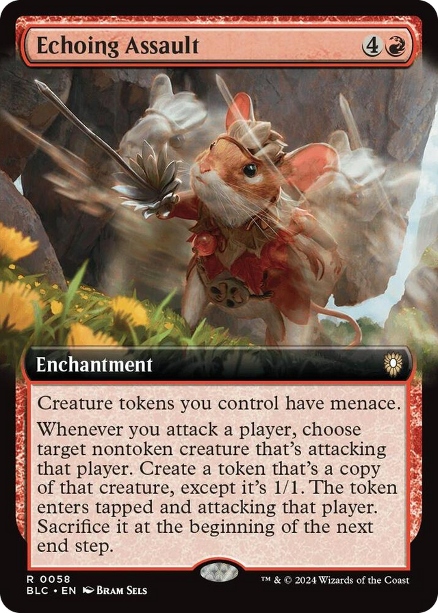 0058 Echoing Assault (Extended Art) R Commander: Bloomburrow