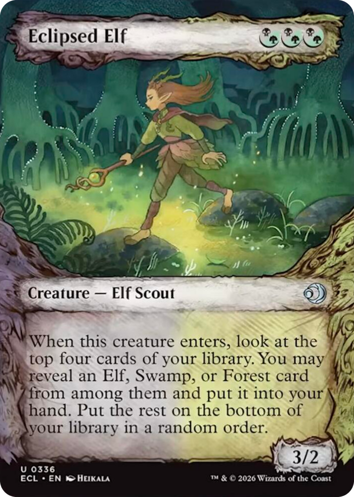 Eclipsed Elf (Showcase) #336 U - Lorwyn Eclipsed Pokemon card