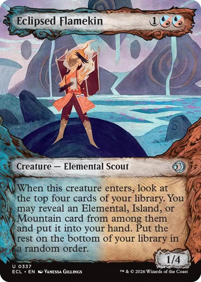 Eclipsed Flamekin (Showcase) #337 U - Lorwyn Eclipsed Pokemon card