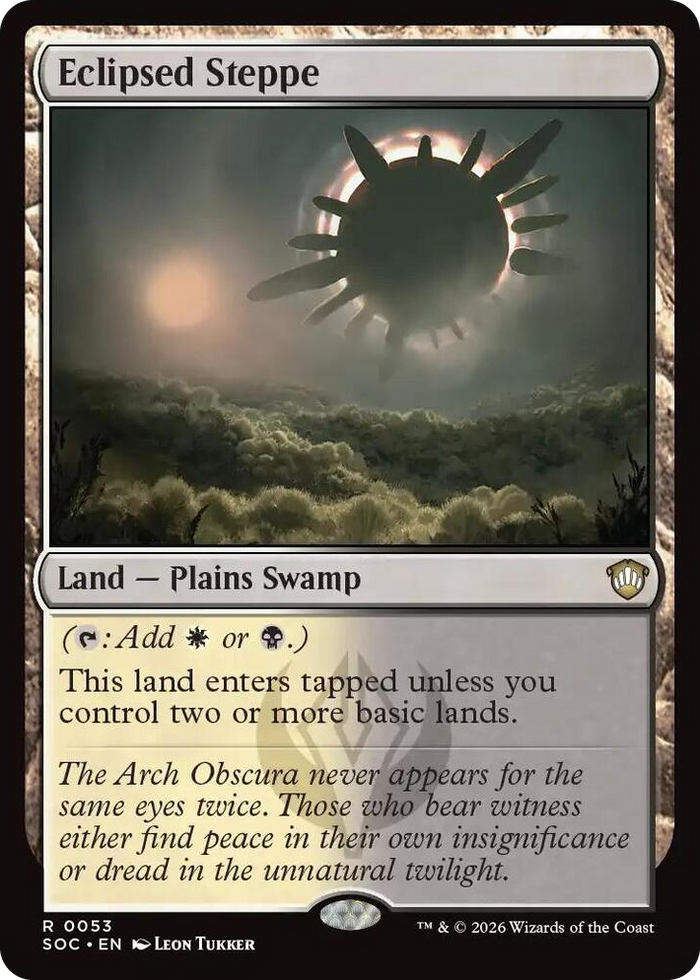 Eclipsed Steppe #53 R - Commander: Secrets of Strixhaven Pokemon card