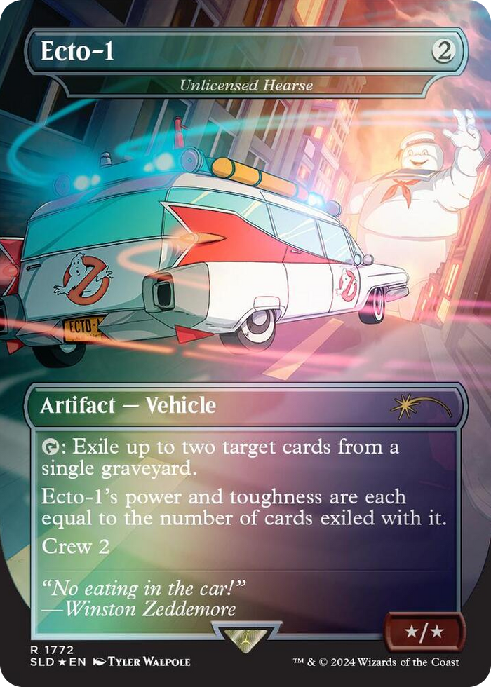 Ecto-1 - Unlicensed Hearse (Rainbow Foil) #1772 R - Secret Lair Drop Series Pokemon card