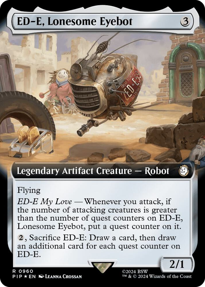 0960 ED-E, Lonesome Eyebot (Extended Art) (Surge Foil) R Universes Beyond: Fallout