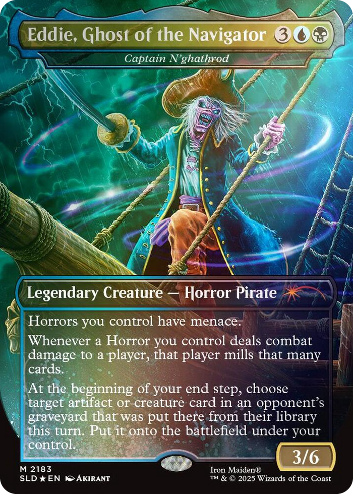 Eddie, Ghost of the Navigator - Captain N'ghathrod (Rainbow Foil) #2183 M - Secret Lair Drop Series Pokemon card